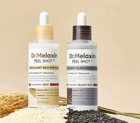 Dr. Melaxin Peel Shot 🌾 ⚫ | Rice & Black Rice Ampoule | Brighten + Glow | Korean Skincare 🇰🇷